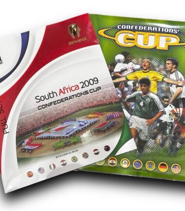 Bundle of 2 Confederations Cups 1999 & 2009 Full Sets + Empty Albums